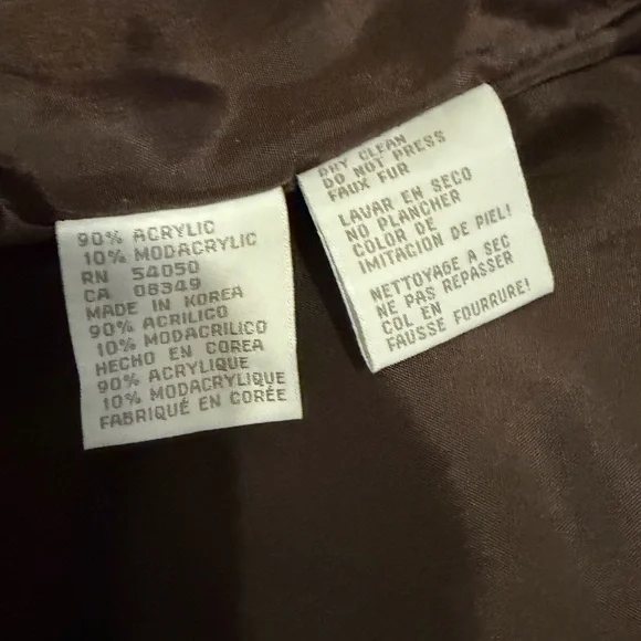 Jones New York Sport Brown Faux Fur Vest - Picture 5 of 8